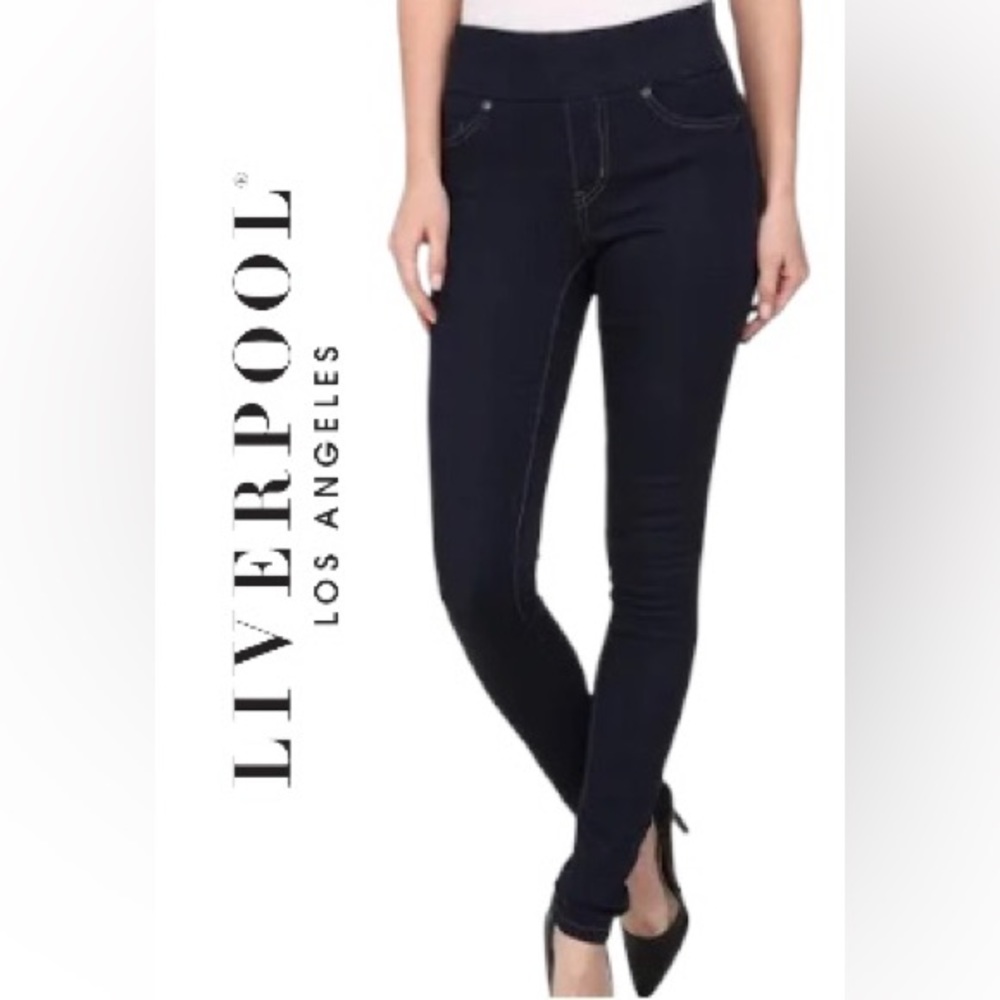 NWT Liverpool Elizabeth Super Skinny Jeans Black Size 10/30